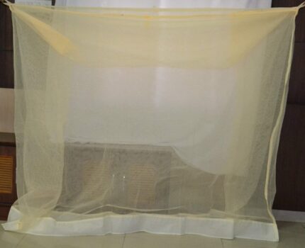 Shahji Creation Double Bed Mosquito Net 6X6.5 feet Ivory Color