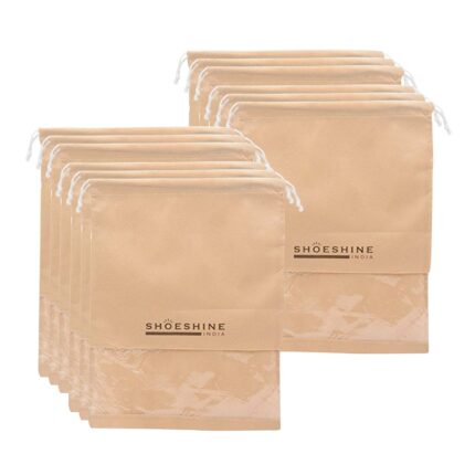 Shoeshine Shoe Bag for Travel & Storage Travel Organizer for Women & Men Travel Accessories Shoe Organizer Shoe Bags Pouches Travel Shoe Cover for Travelling-Shoe Pouch-Pack of 12