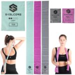 Skelcore Latex Free 4 ft Resistance Bands Set - 3pc Set of Stretching Straps for Flexibility 4ft Resistance Hip Bands for Working Out 3 Pack