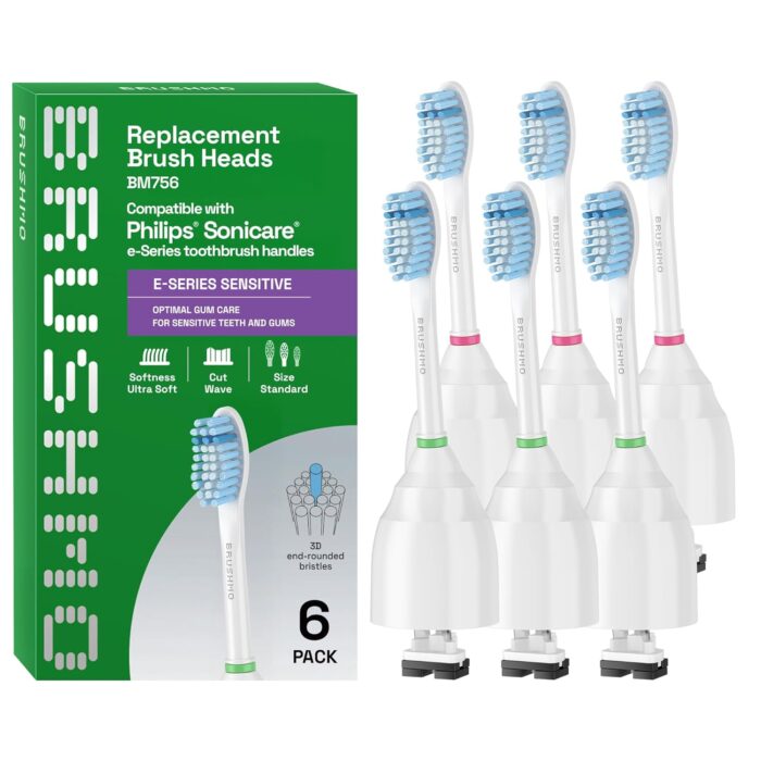 Sonimart Sensitive Replacement Toothbrush Heads for Philips Sonicare e-Series HX7052, 2 pack