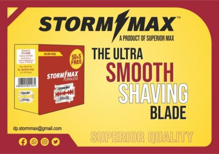 Storm Max Stainless Razor Blades, (Pack of 3 with 50+5 blades in each pack)