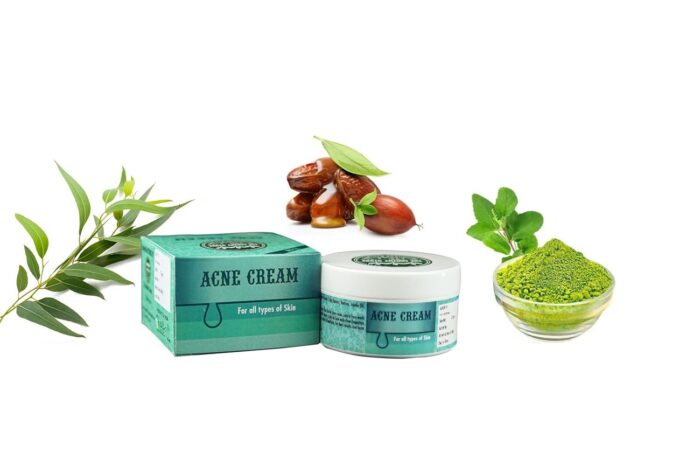 THE EARTHY STORE Acne cream With Neem, tulsi, teatree, jojoba oil, peppermint oil For All Skin Type 75 gm