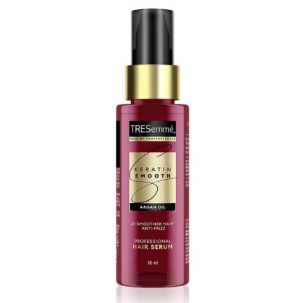 Tresemme Keratin Smooth Anti-Frizz Hair Serum 50ml with Argan Oil|| for 2X Smoother Hair and Long Lasting Frizz control upto 48H even in 80% humidity
