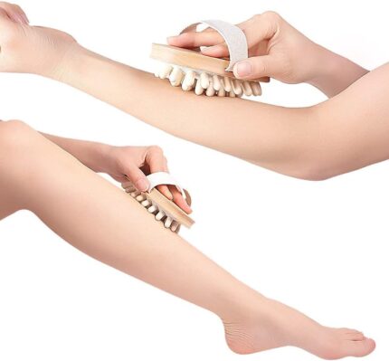 Wooden Massager| Manual Body Relaxation Tool for Neck, Back, Legs & Arms | Portable Muscle Hand Massager | Wood Therapy Massage Tools Belly Fat, Relaxes Tense Muscles for Men Women (White)