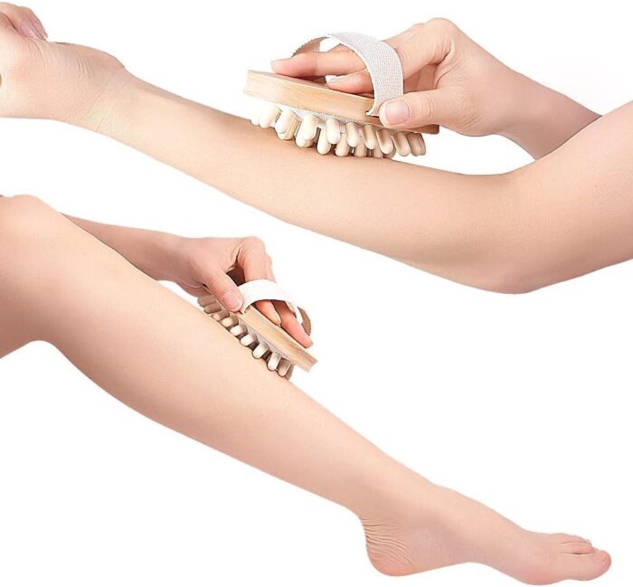 Wooden Massager| Manual Body Relaxation Tool for Neck, Back, Legs & Arms | Portable Muscle Hand Massager | Wood Therapy Massage Tools Belly Fat, Relaxes Tense Muscles for Men Women (White)
