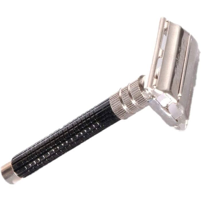 YOGI Store Long Handle Butterfly Safety Razor Brass Razor For Men and Women With 5 Shaving Blades