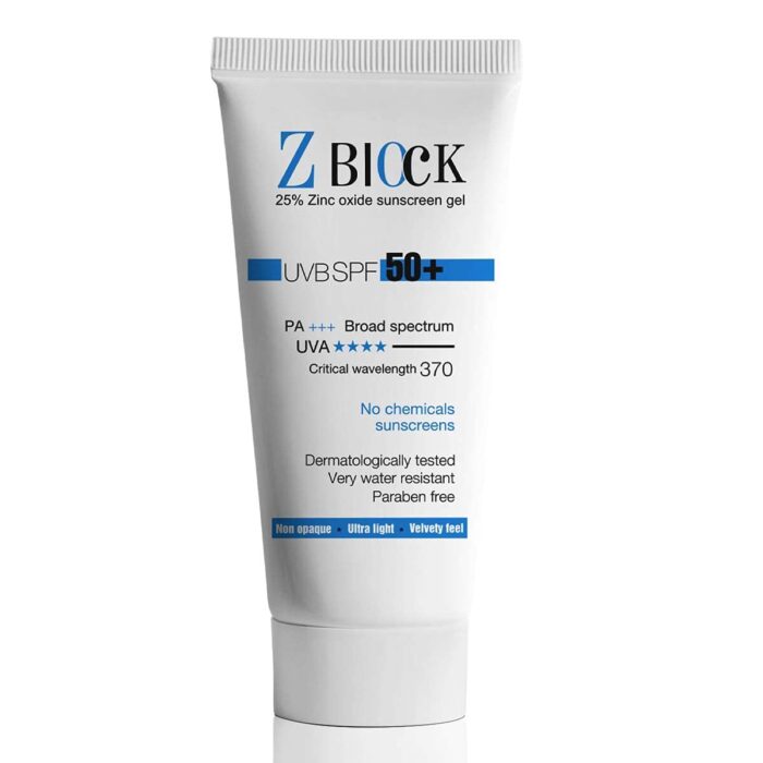 Zymo Cosmetics, Sanaxia Cosmetics, Z-Block 25% Zinc Oxide Sunscreen Gel, Spf 58, 50 Ml, All Skin Type