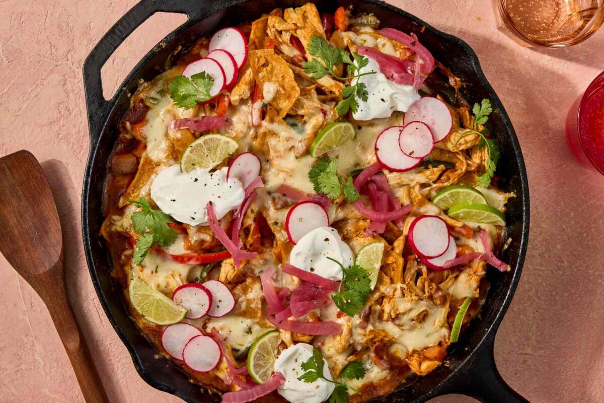 Chicken & Sweet Potato Enchilada Skillet
