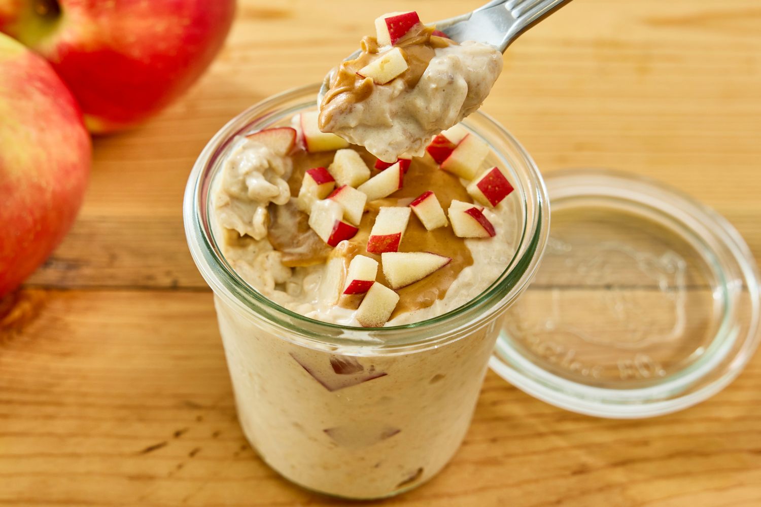 High-Protein Apple & Peanut Butter Overnight Oats