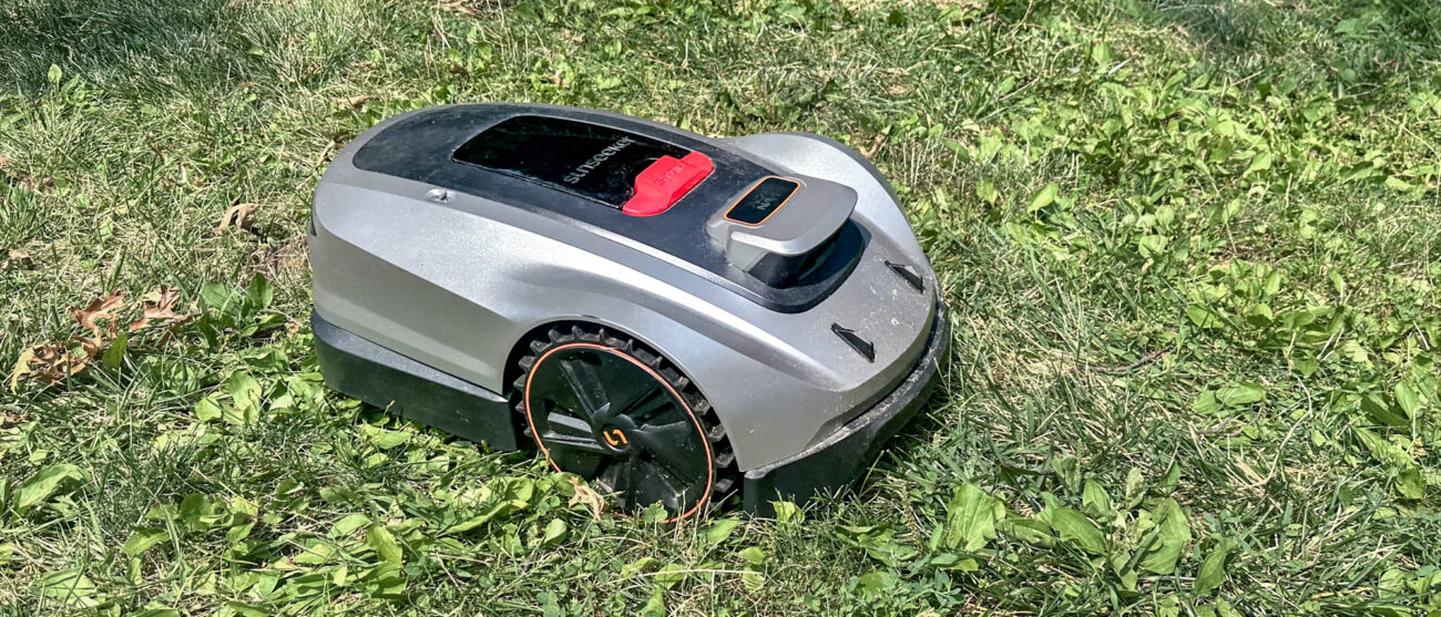 Sunseeker X3 Plus robot lawnmower on grass