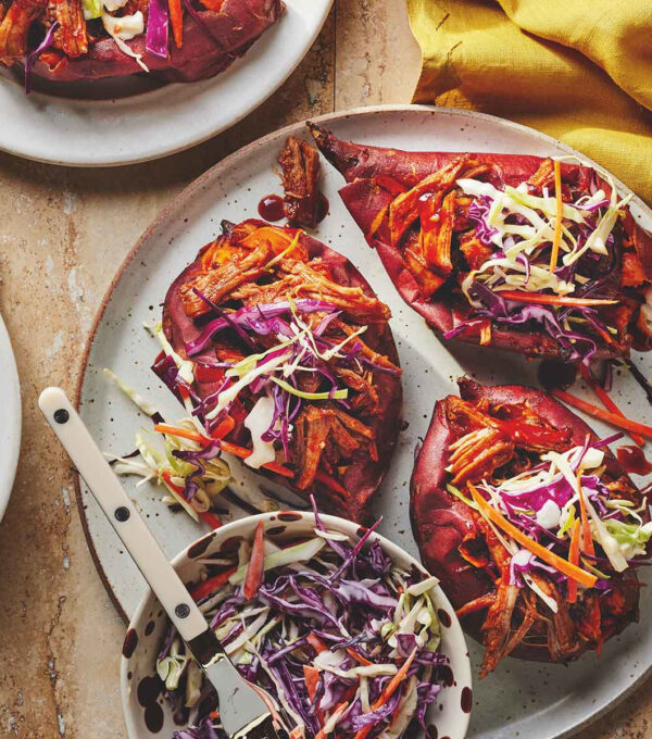 Add This BBQ Pork Stuffed Sweet Potato To Your Weeknight Rotation
